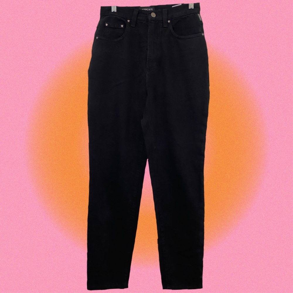 vintage gianni versace high waisted black denim jeans 🖤👖